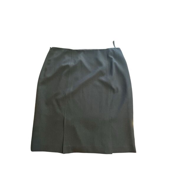 NWT SZ 16 Kasper Pencil Skirt in BLACK Front/Back Double Seamed Detail and Back - Picture 3 of 12
